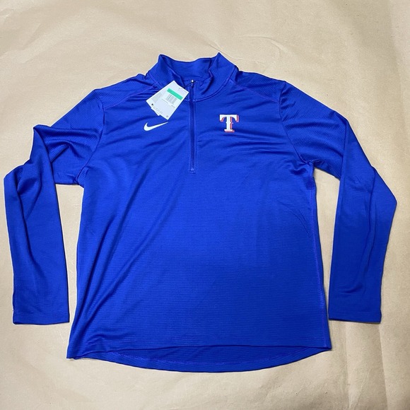 Nike Texas Rangers Royal Agility Pacer Lightweight Performance Half-Zip Top XL - Picture 1 of 14